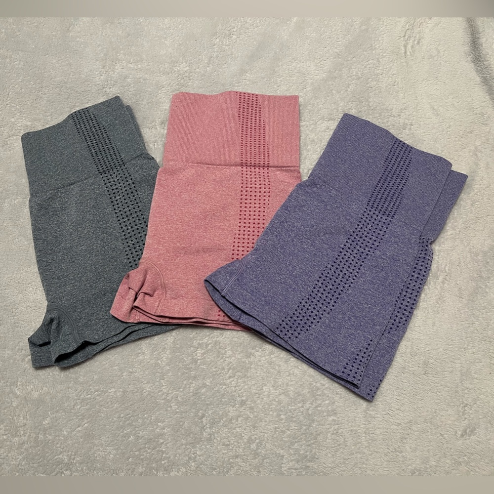 Seamless athletic shorts - Set of 3